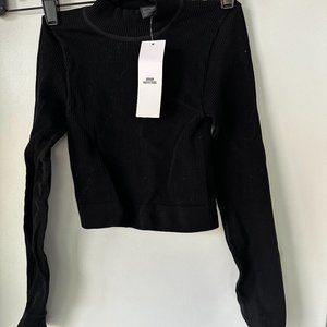 NWT Urban Outfitters Basic Black LS Mock Neck